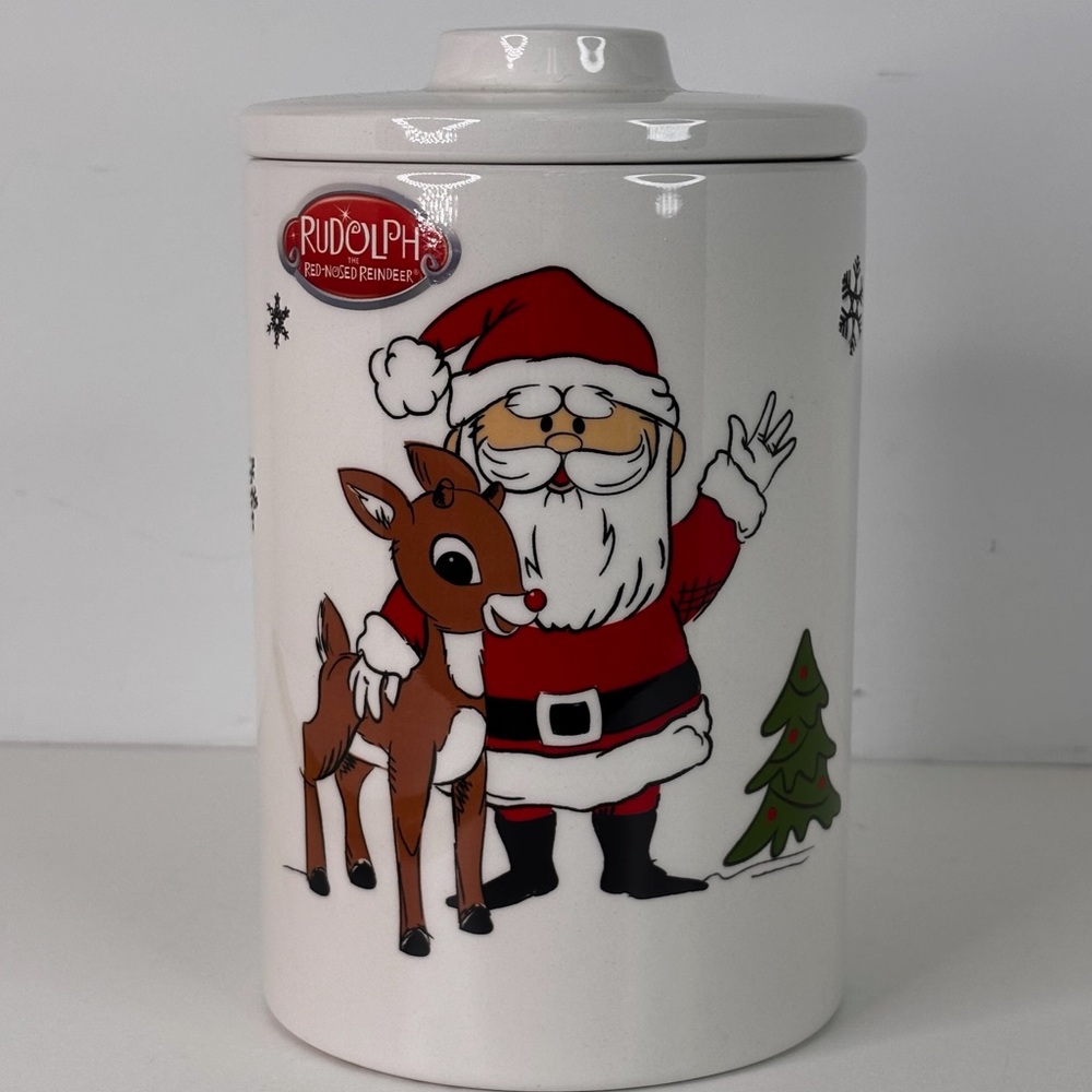 Cookie Jar Canister Rudolph the Red Nosed Reindeer Christmas Rare New